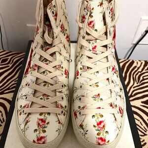 Gucci floral high top sneakers